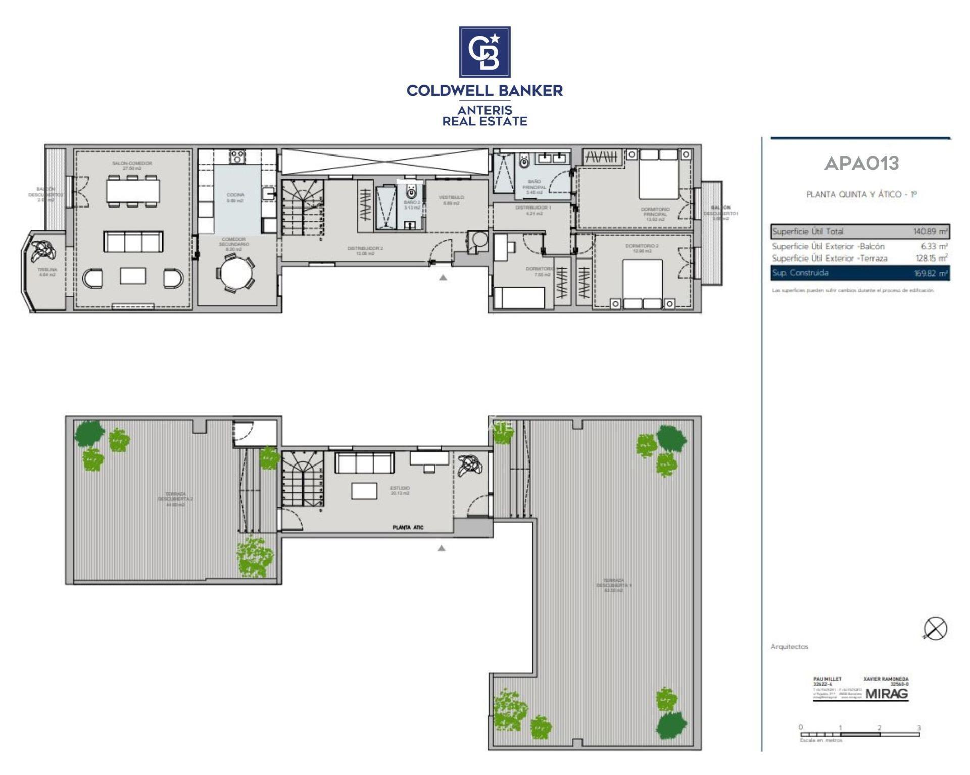 Dwupoziomowy penthouse z dużym tarasem i niesamowitym widokiem na Sagrada Familia