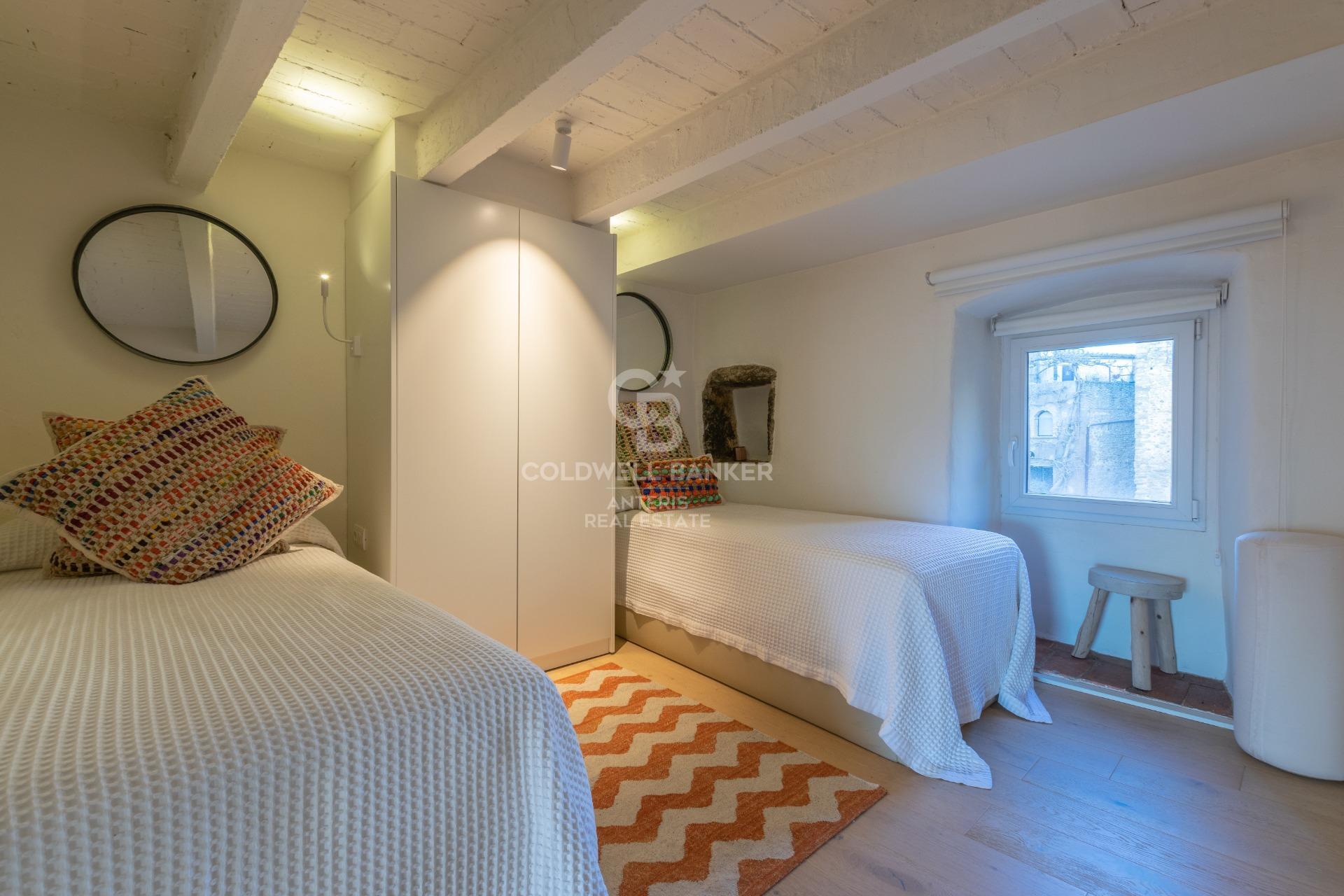 Restored house in medieval village