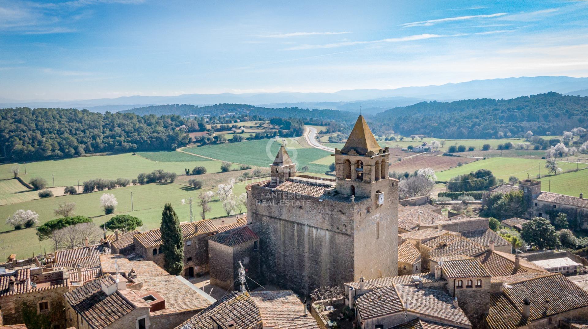 Restored house in medieval village