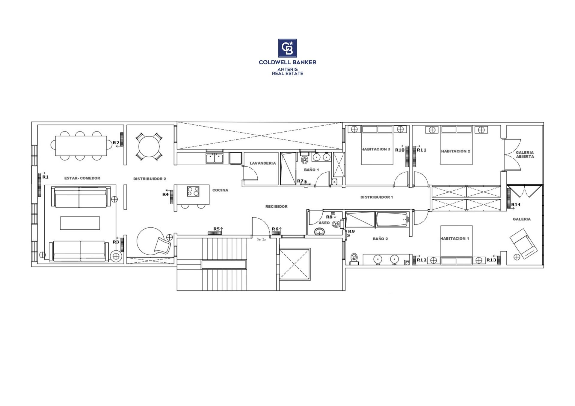 Spectacular and luminous apartment in modernist building under renovation