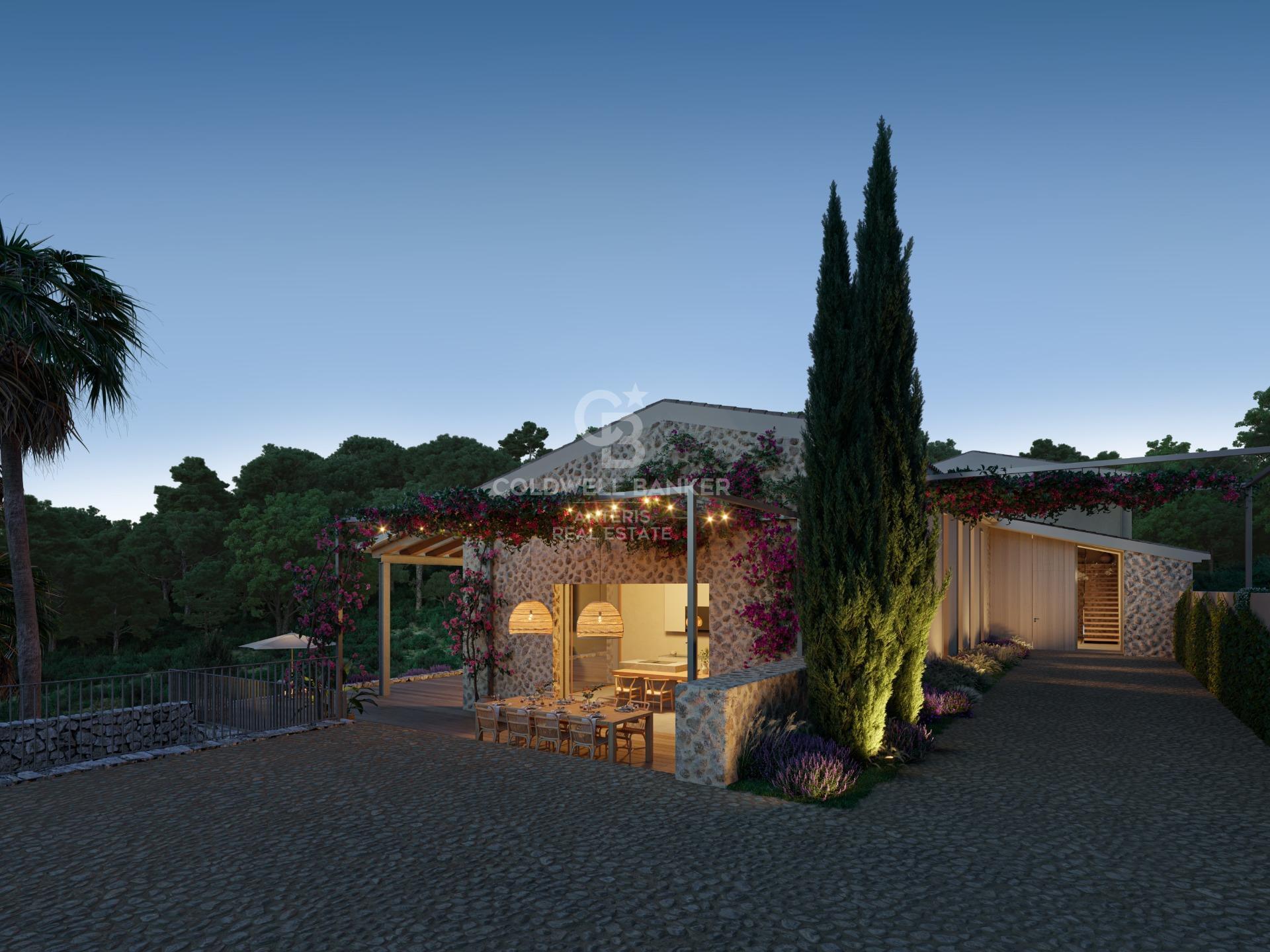 Finca minimalista en posición elevada con excelentes vistas