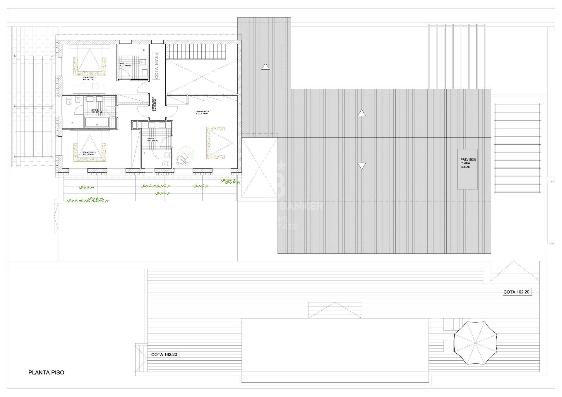 Finca minimalista en posición elevada con excelentes vistas