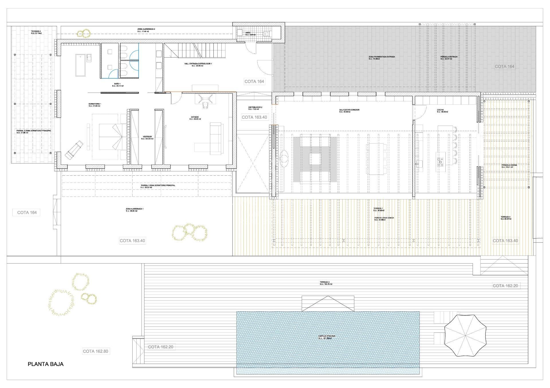 Finca minimalista en posición elevada con excelentes vistas