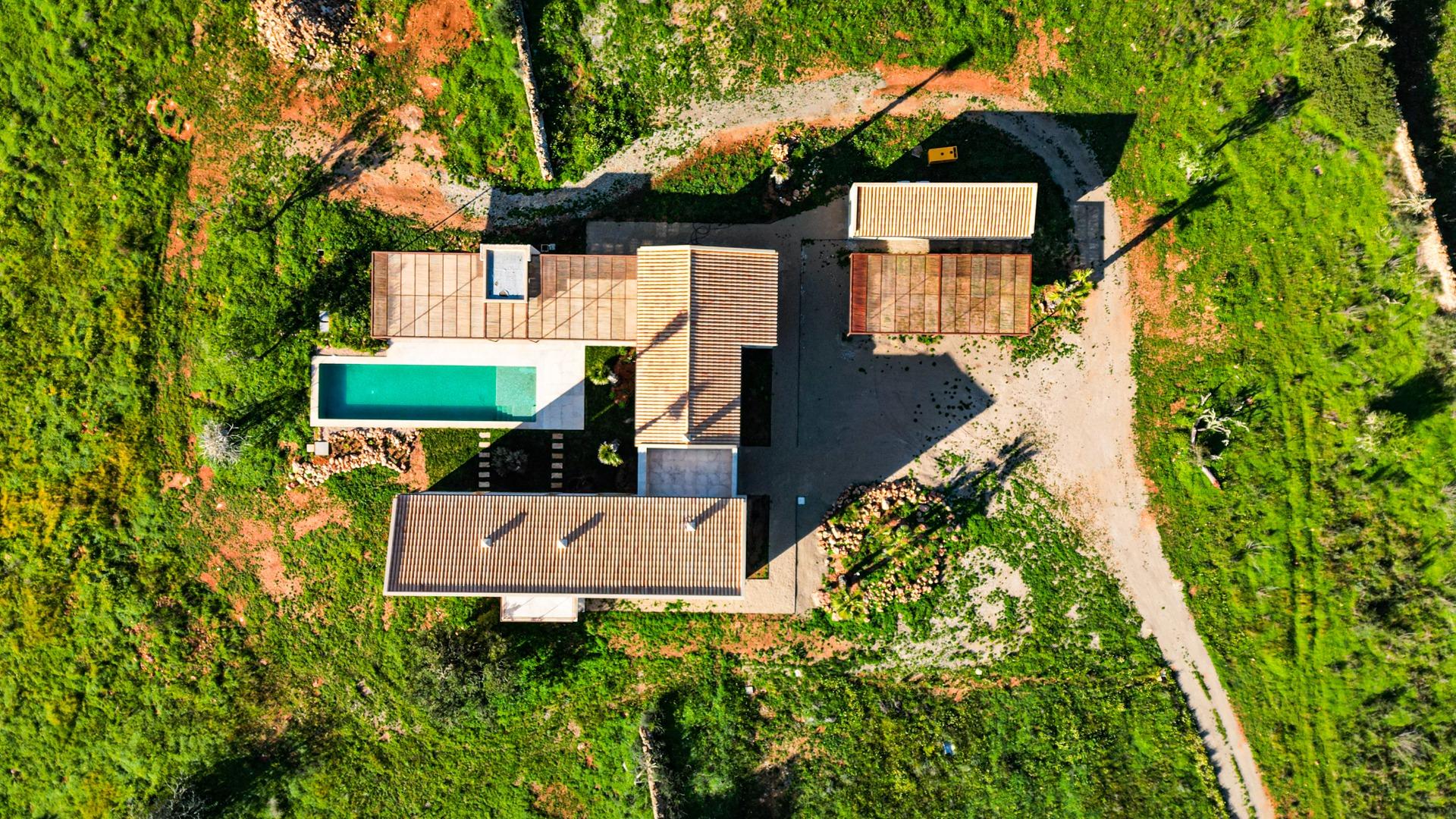 Stylish, newly built country house with swimming pool and panoramic views in Ses Salines