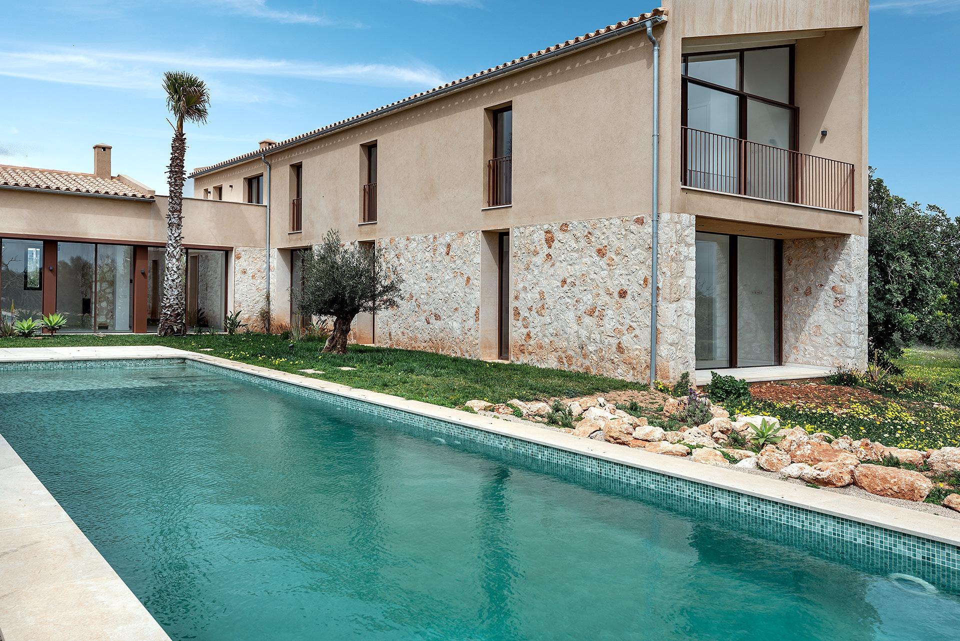 Stylish, newly built country house with swimming pool and panoramic views in Ses Salines