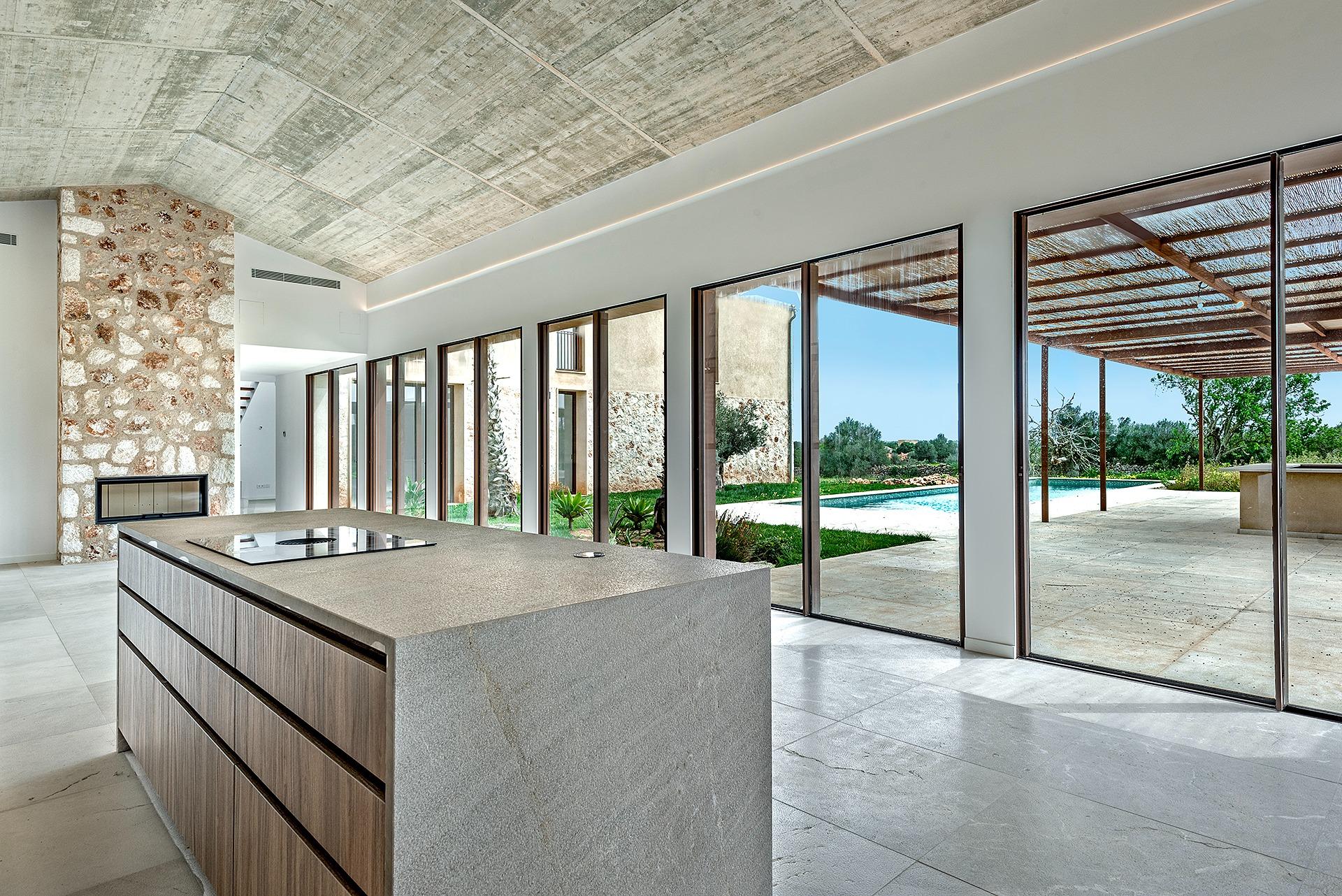 Stylish, newly built country house with swimming pool and panoramic views in Ses Salines