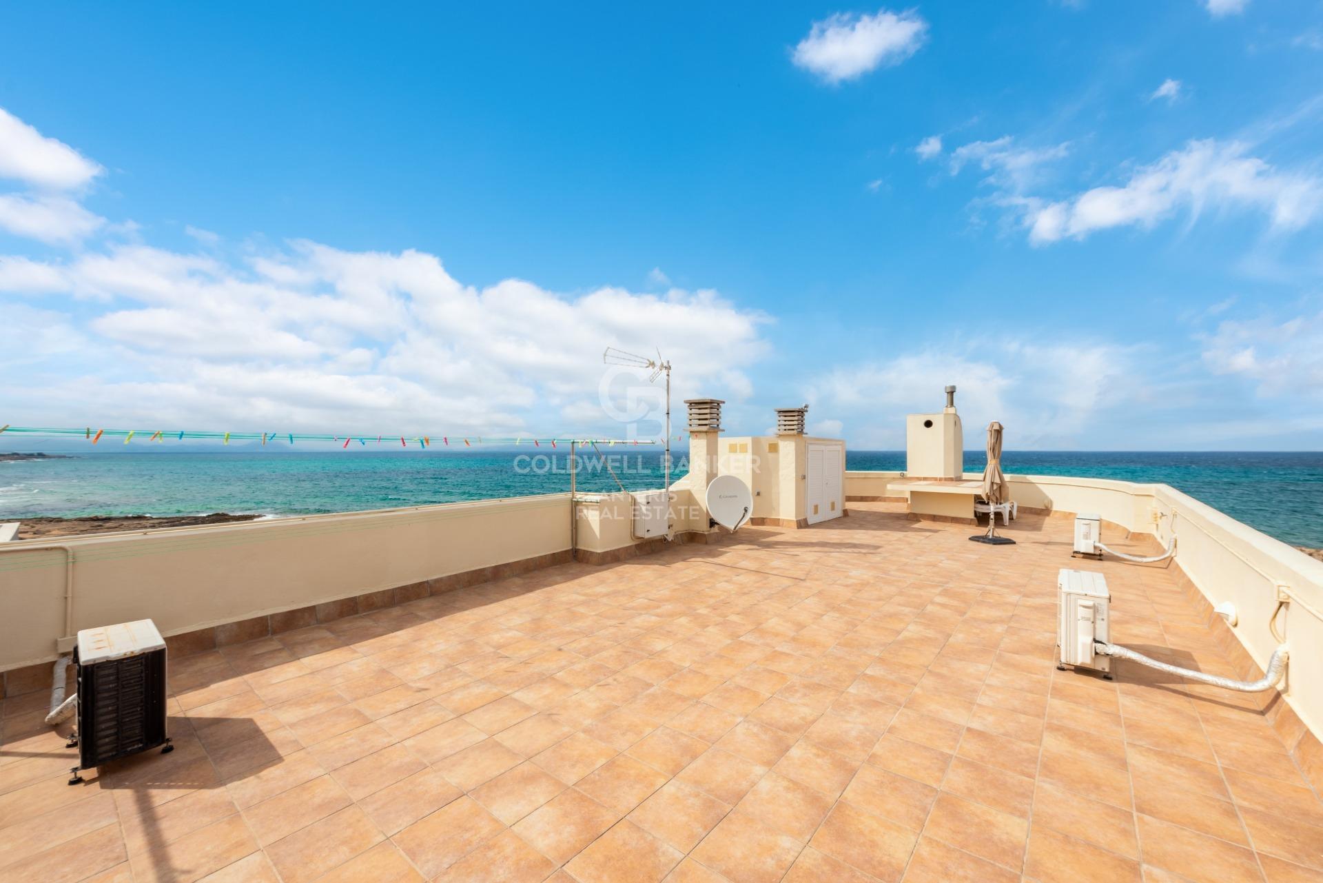 Penthouse with large terraces in first sea line in Son Serra de Marina with holiday rental permit