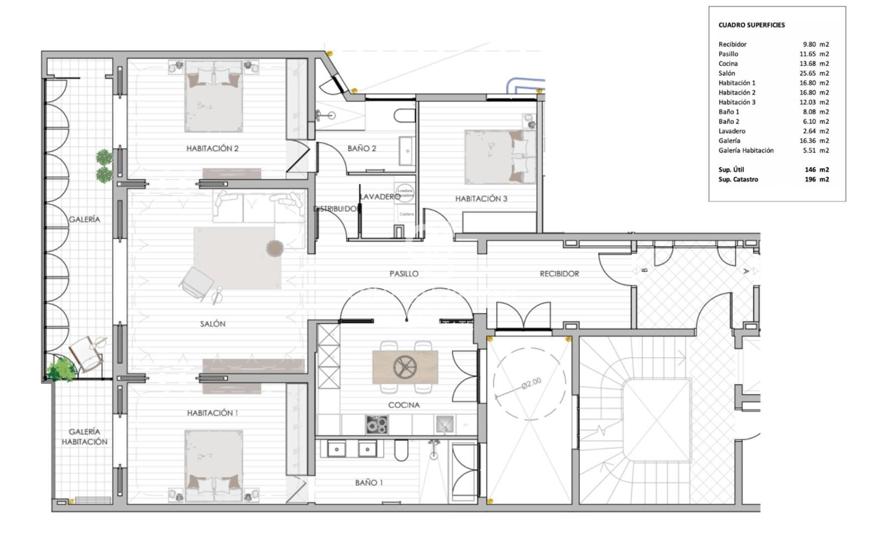 Stylowy apartament w pobliżu Placu Katalońskiego