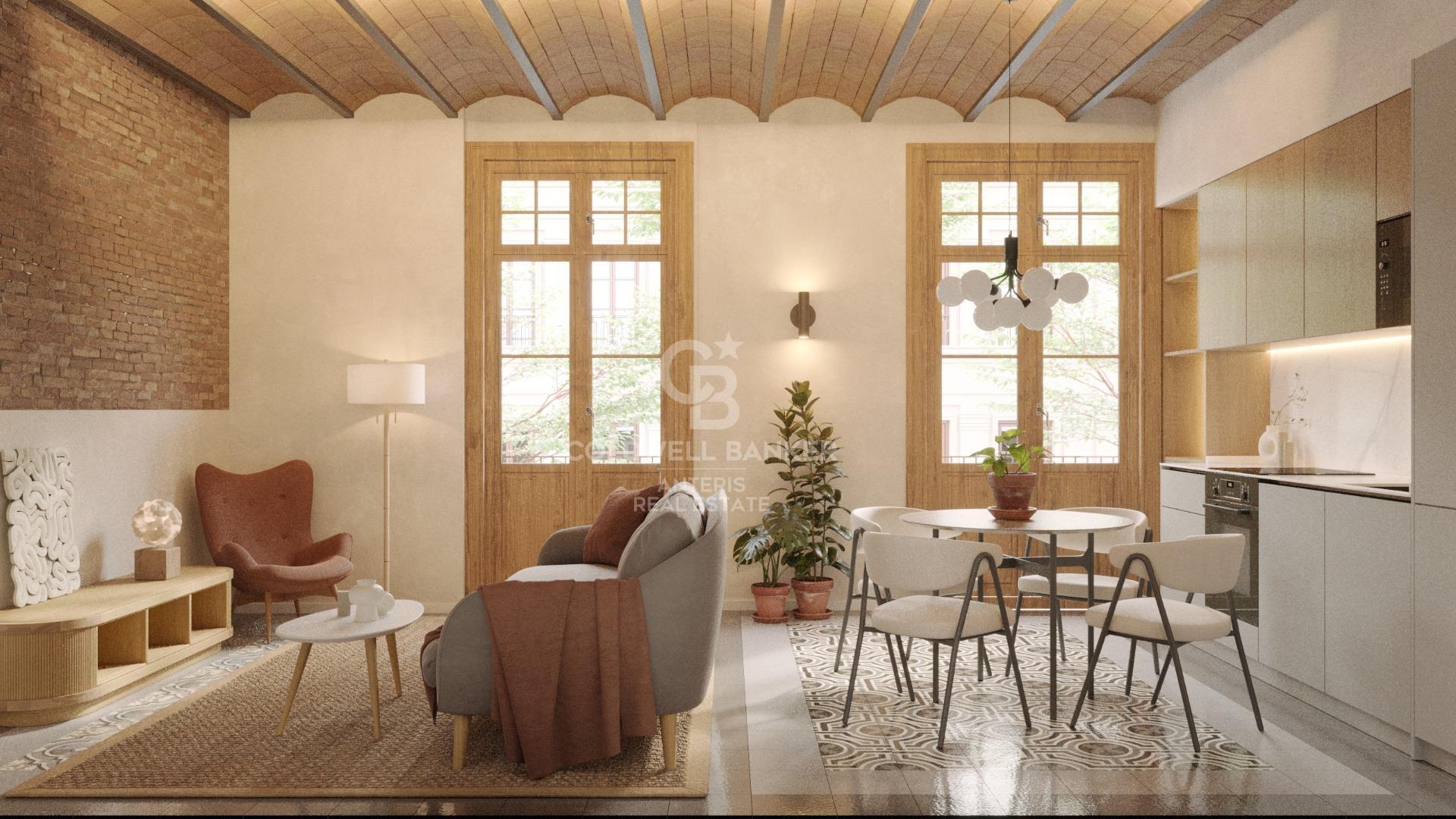 Odnowione mieszkanie w zabytkowej kamienicy