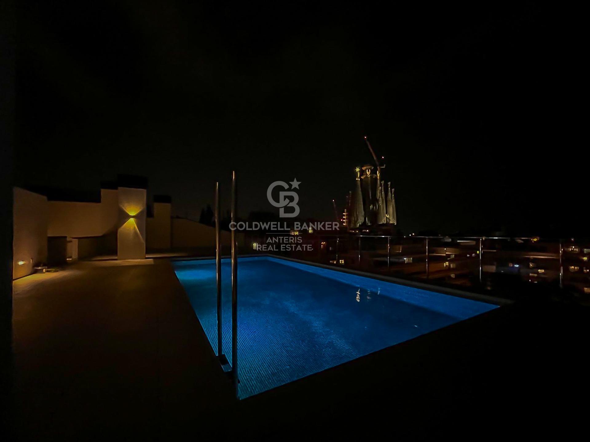 100 metrowe mieszkanie z basenem i widokiem na Sagrade Familie