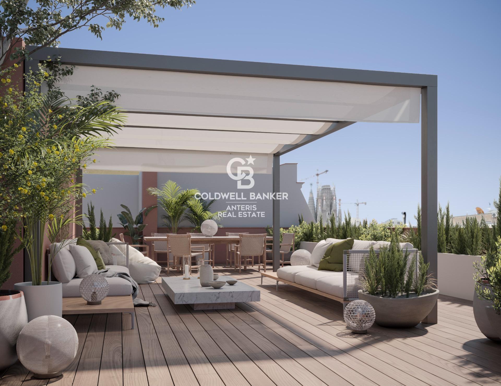 Dwupoziomowy penthouse z dużym tarasem i niesamowitym widokiem na Sagrada Familia