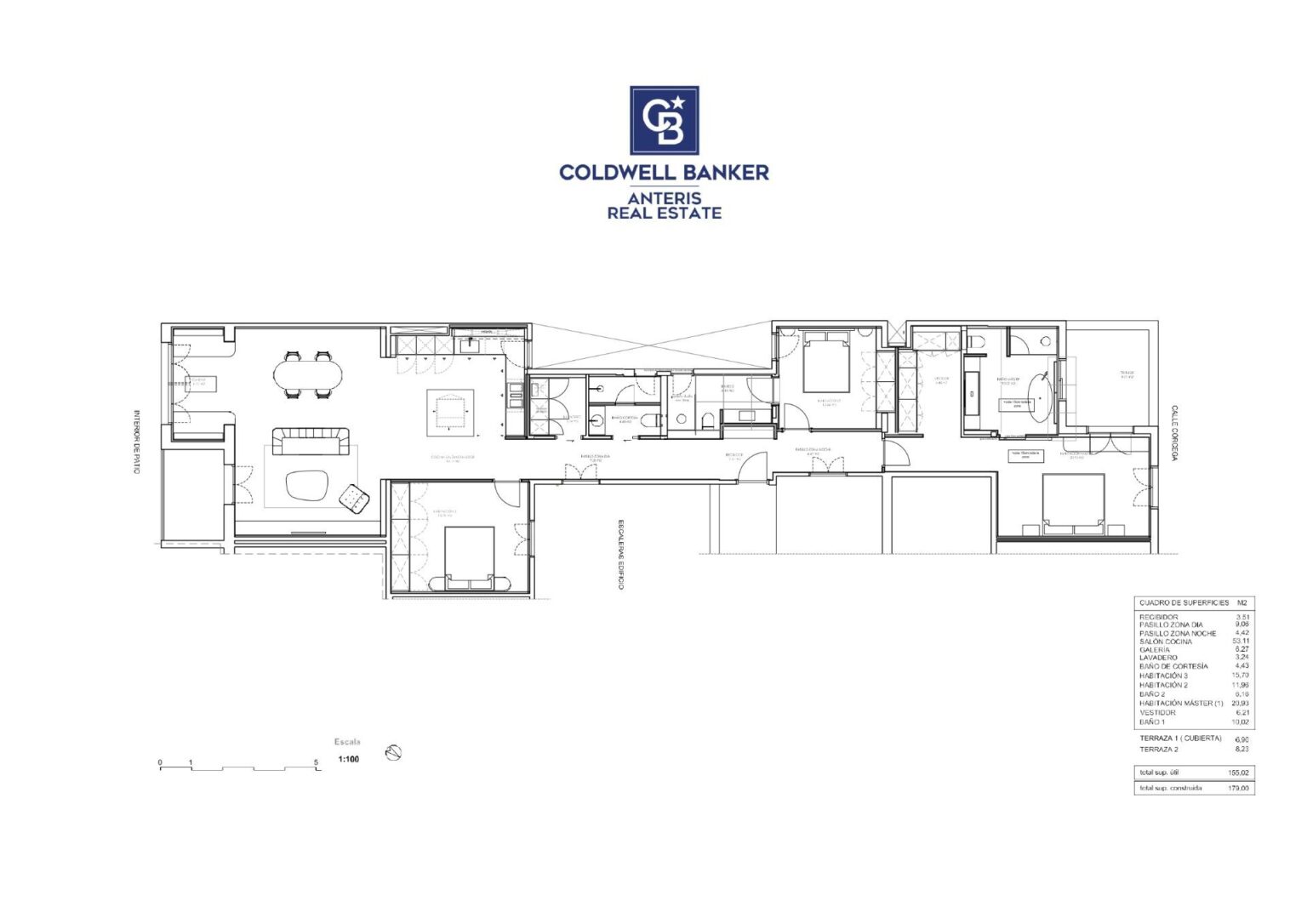 Brand new refurbished penthouse in a prime location in the centre of Barcelona