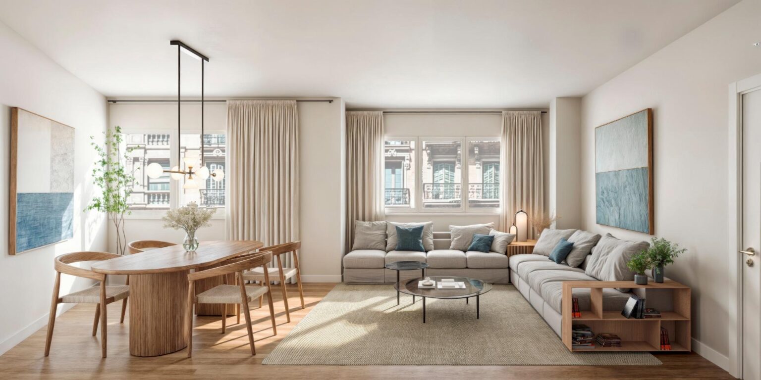 Luminous renovated apartment with luxury finishes