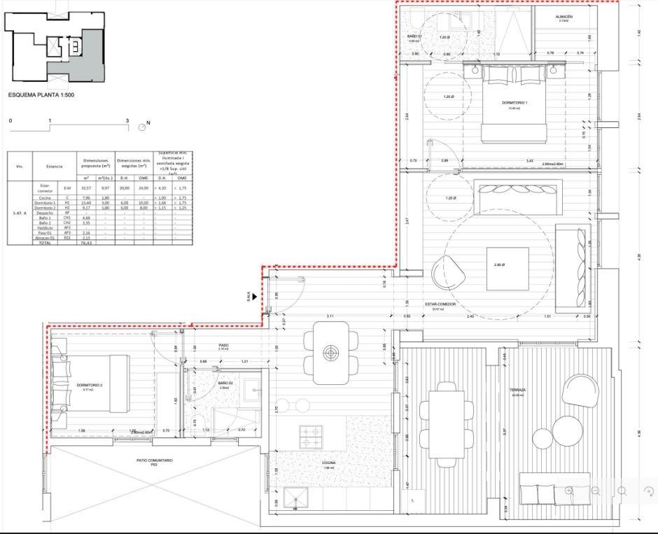 Penthouse z tarasem o powierzchni 25 m² w samym sercu dzielnicy Eixample Dreta