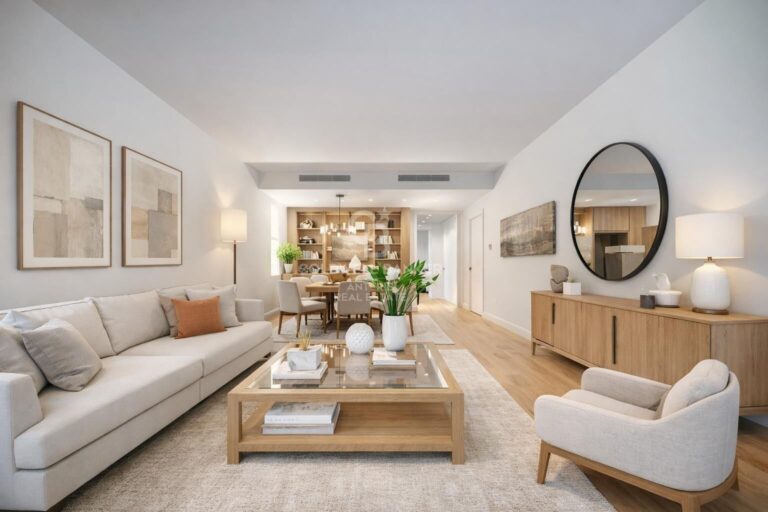 Elegancki apartament z dwoma sypialniami i parkingiem w budynku, położony na Rambla de Catalunya