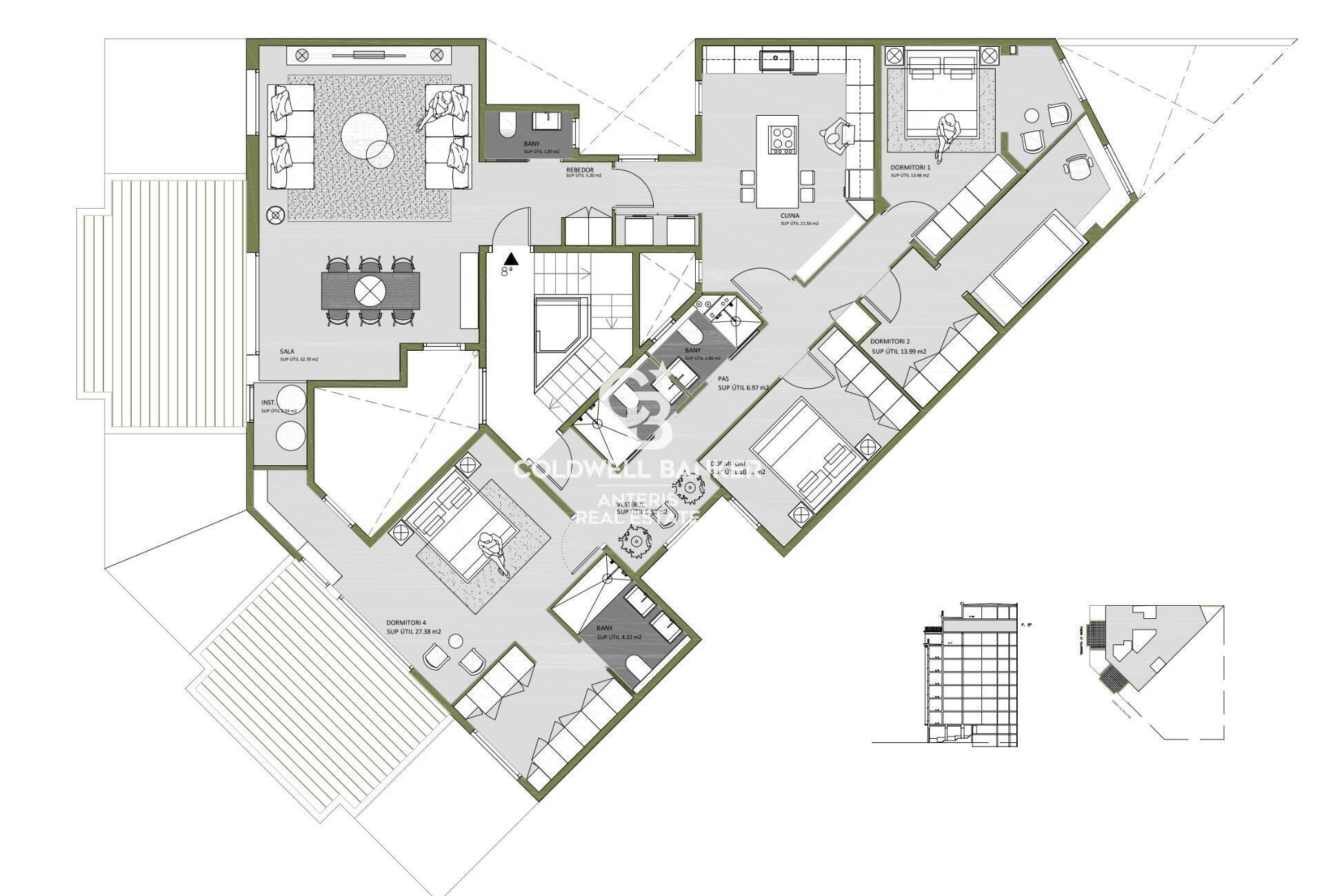 Ático de lujo con dos terrazas y vistas excepcionales