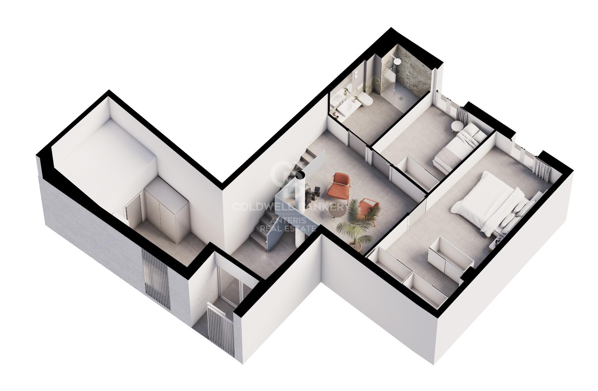 Duplex z prywatnym patio i basenem na dachu – okolice Camp Nou