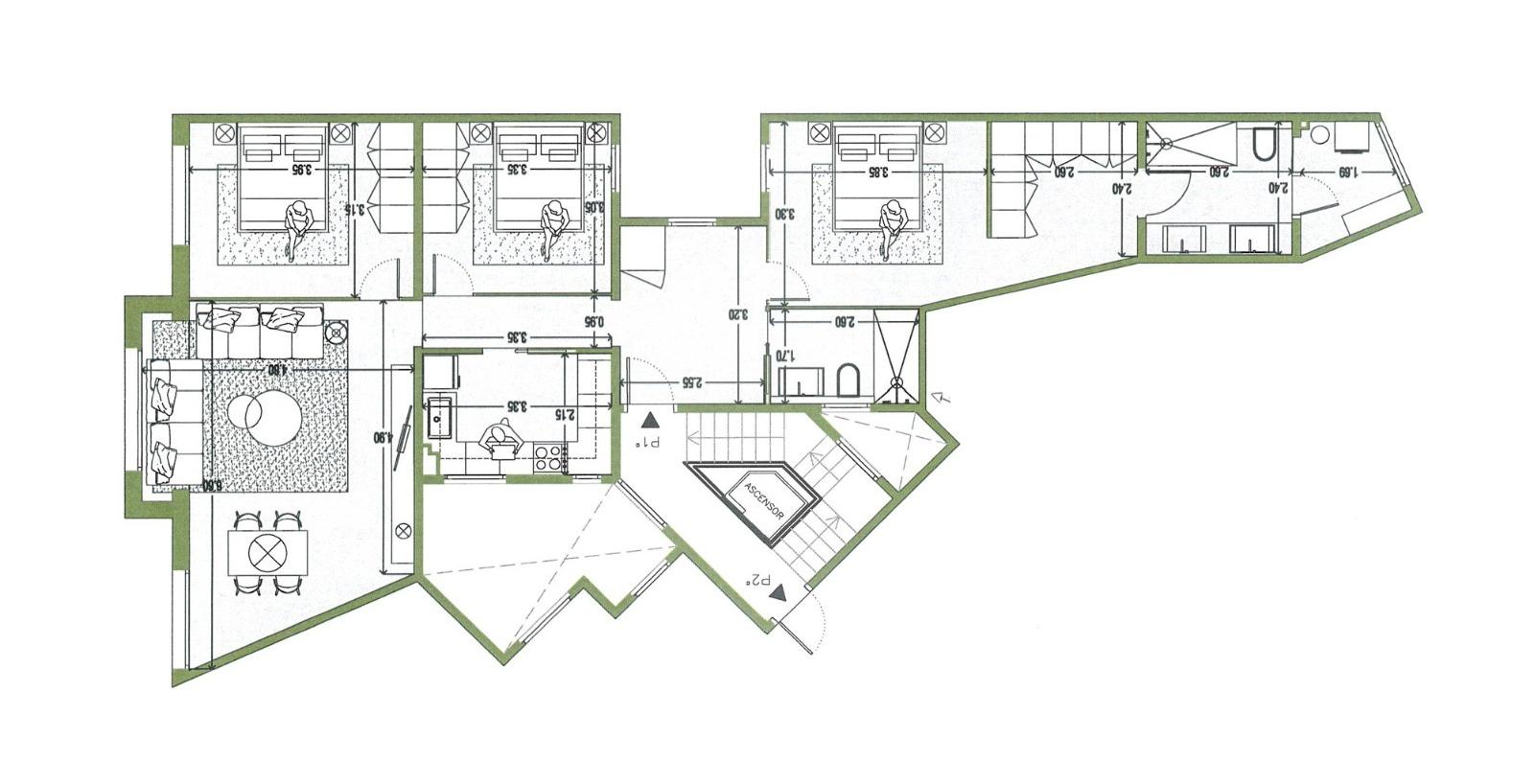 Luminoso piso reformado con acabados de lujo