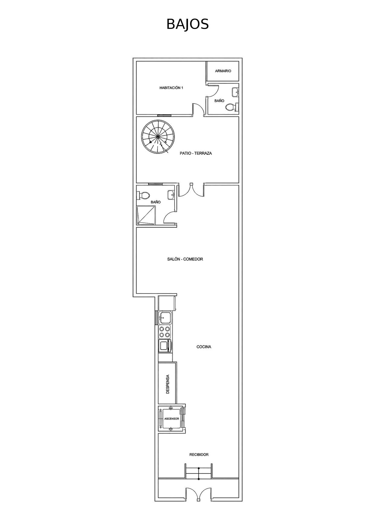Tríplex de 200 m² con dos terrazas privadas y ascensor en finca regia junto a Montjuïc