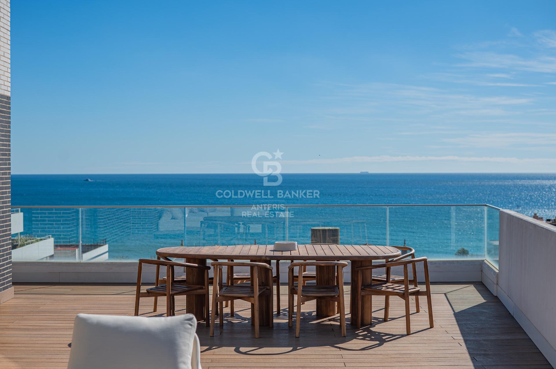 New development penthouse with two parking spaces, a storage room, and a communal area with a swimming pool