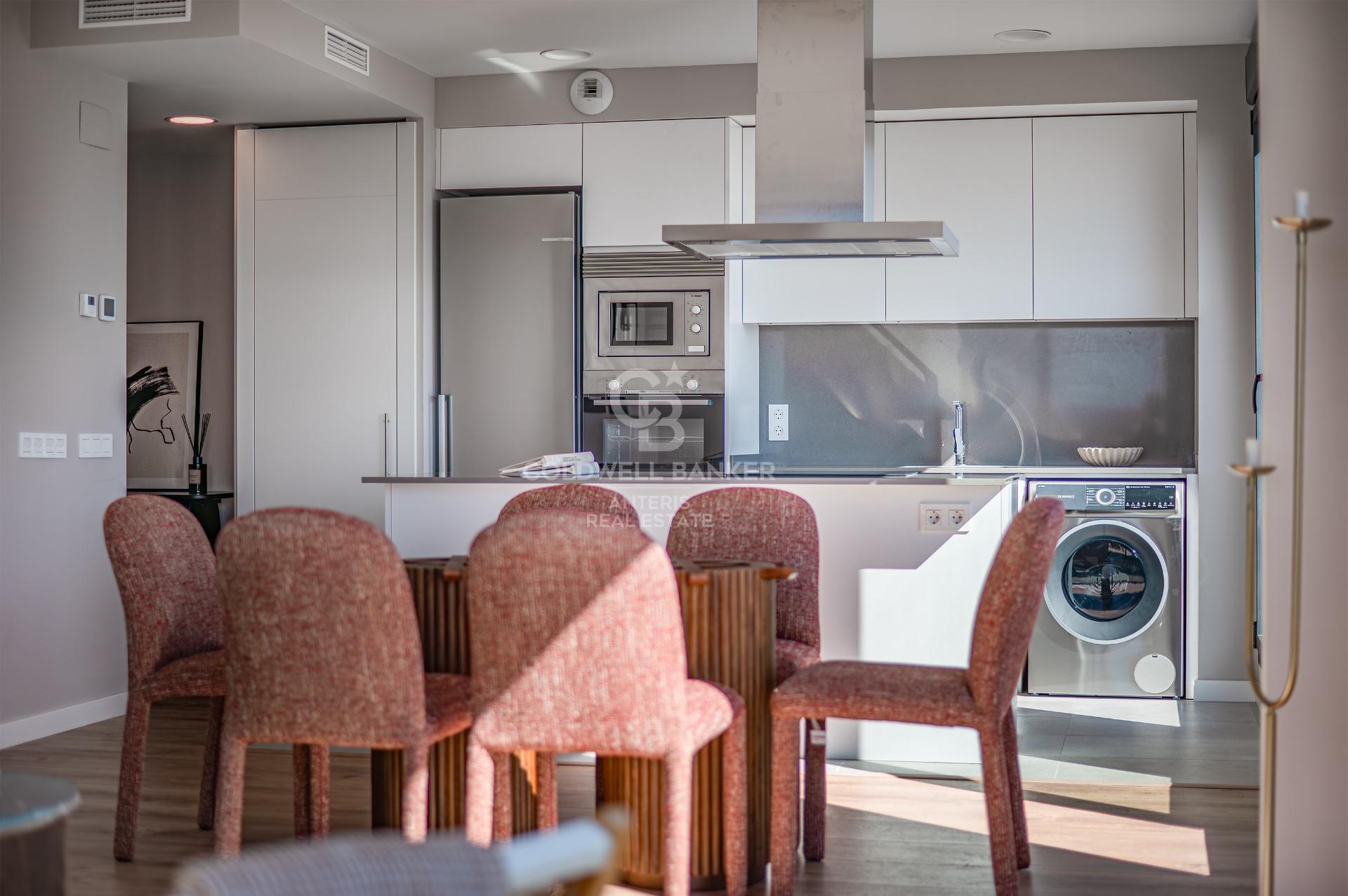 New development penthouse with two parking spaces, a storage room, and a communal area with a swimming pool