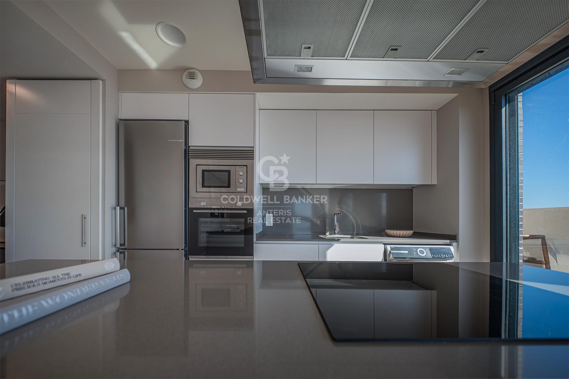 New development penthouse with two parking spaces, a storage room, and a communal area with a swimming pool