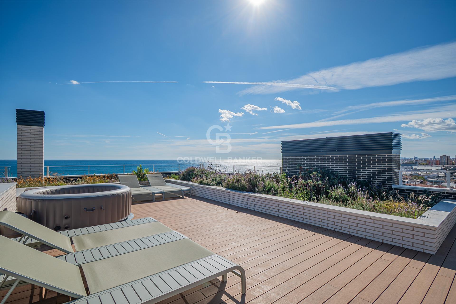New development penthouse with two parking spaces, a storage room, and a communal area with a swimming pool