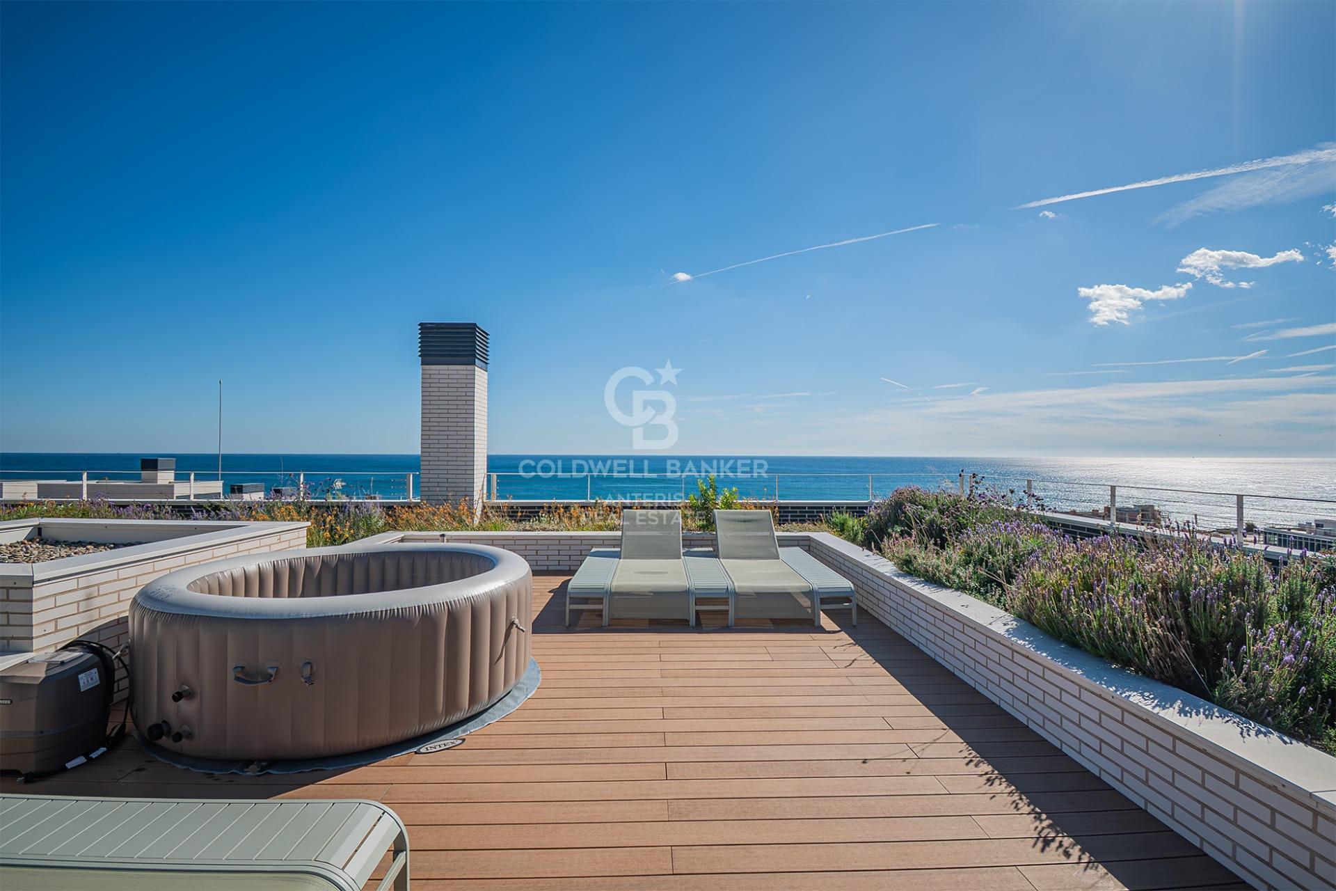 New development penthouse with two parking spaces, a storage room, and a communal area with a swimming pool