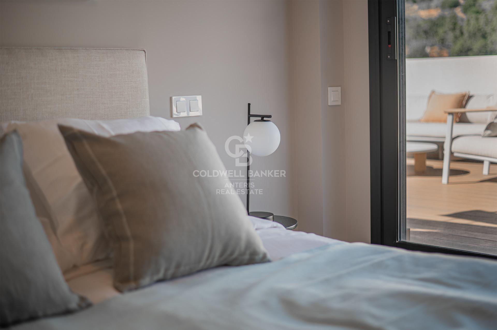 New development penthouse with two parking spaces, a storage room, and a communal area with a swimming pool