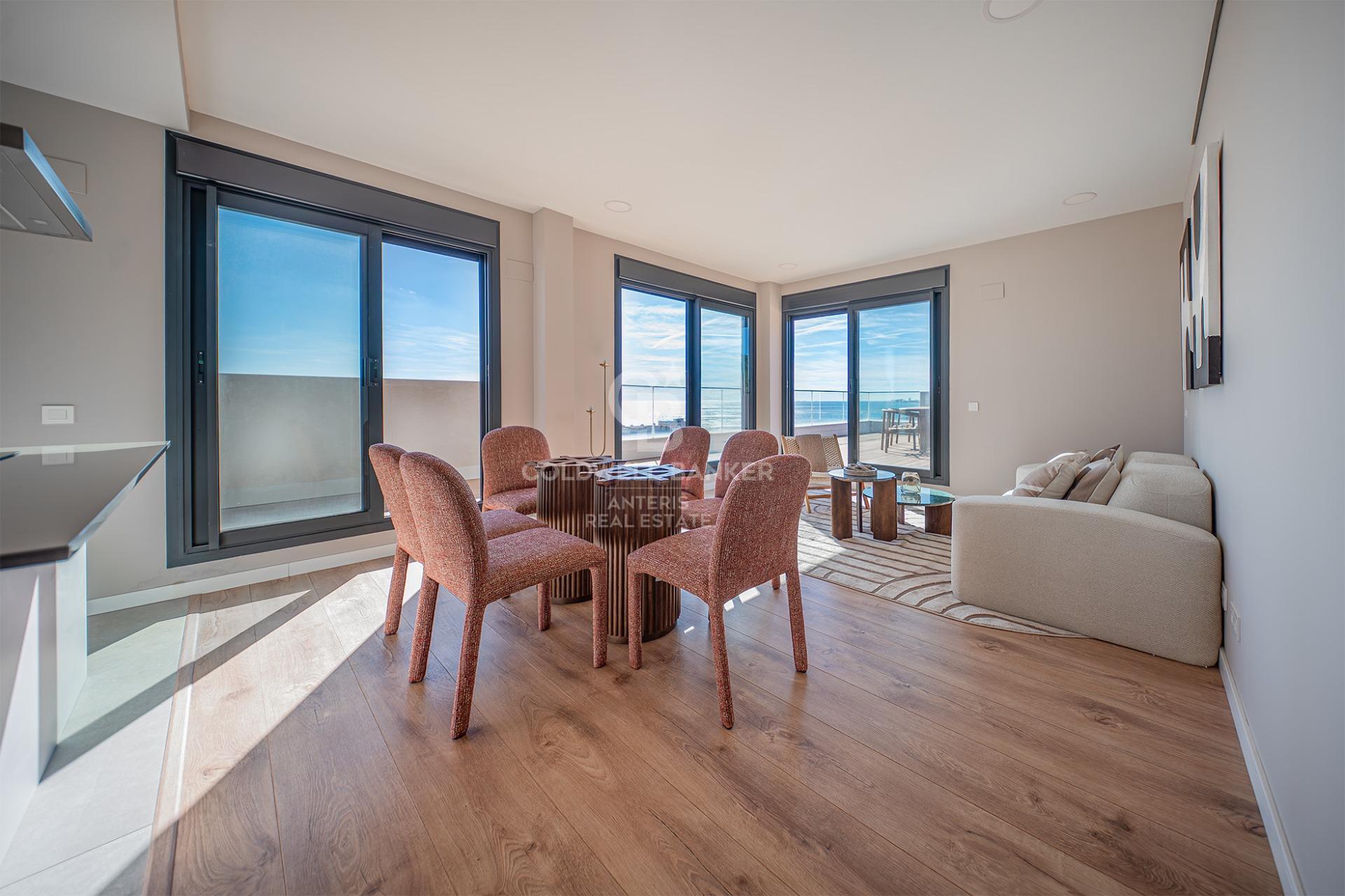New development penthouse with two parking spaces, a storage room, and a communal area with a swimming pool