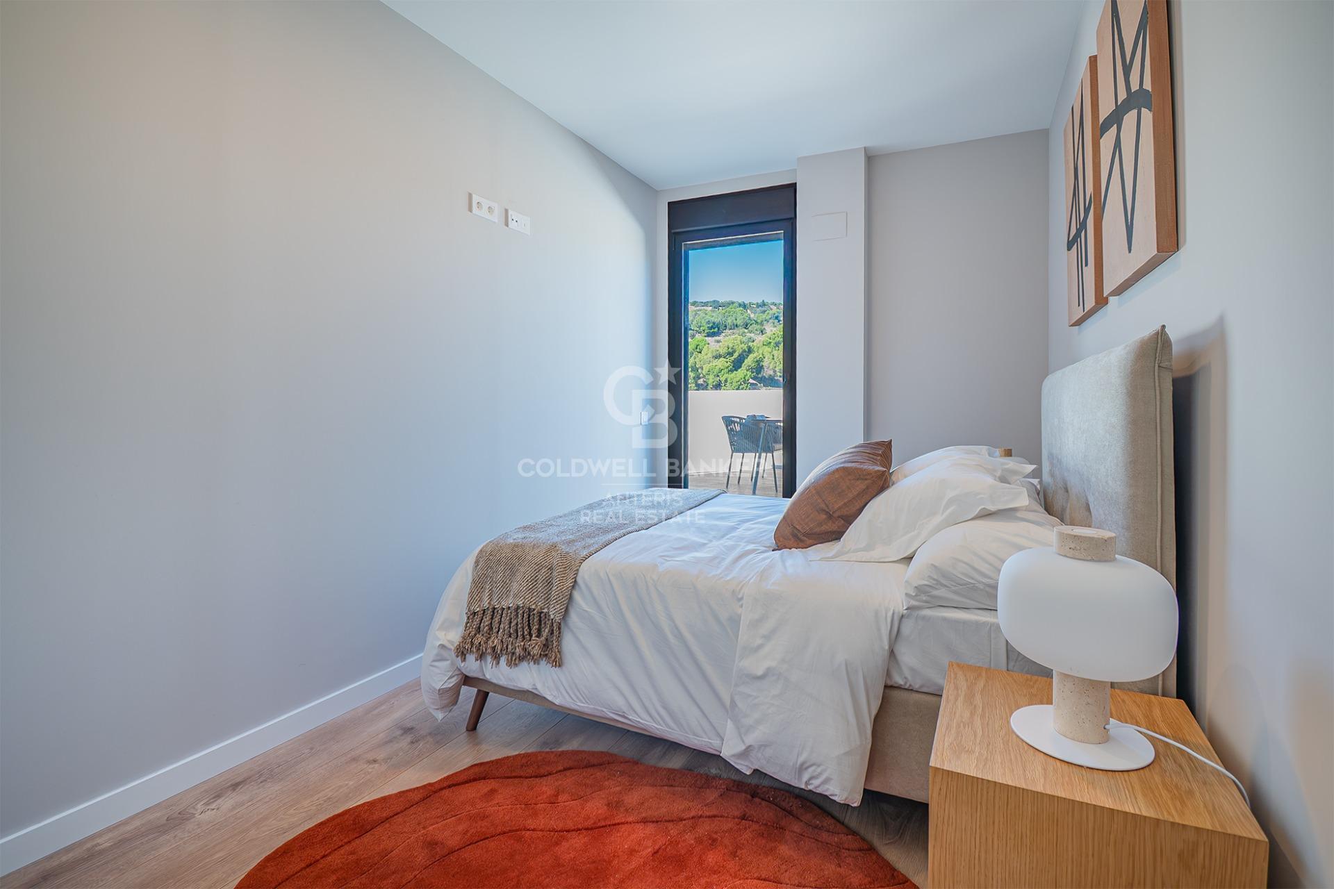 New development penthouse with two parking spaces, a storage room, and a communal area with a swimming pool