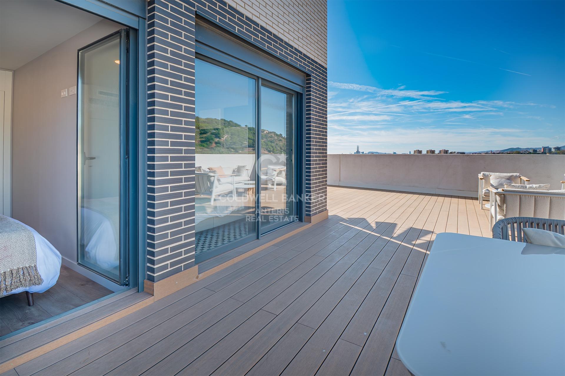 New development penthouse with two parking spaces, a storage room, and a communal area with a swimming pool