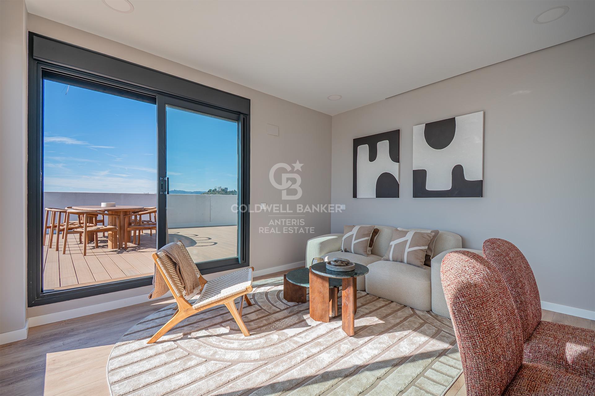 New development penthouse with two parking spaces, a storage room, and a communal area with a swimming pool