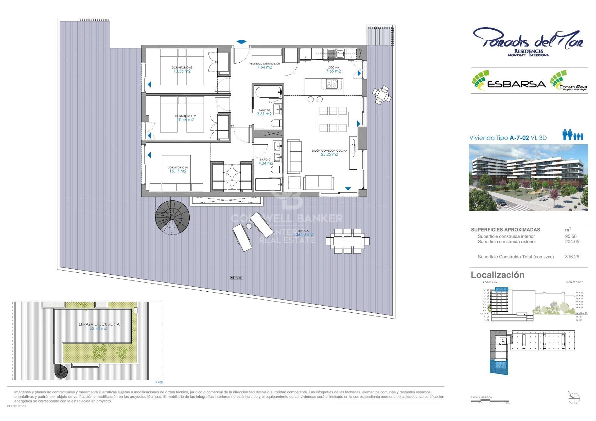 New development penthouse with two parking spaces, a storage room, and a communal area with a swimming pool