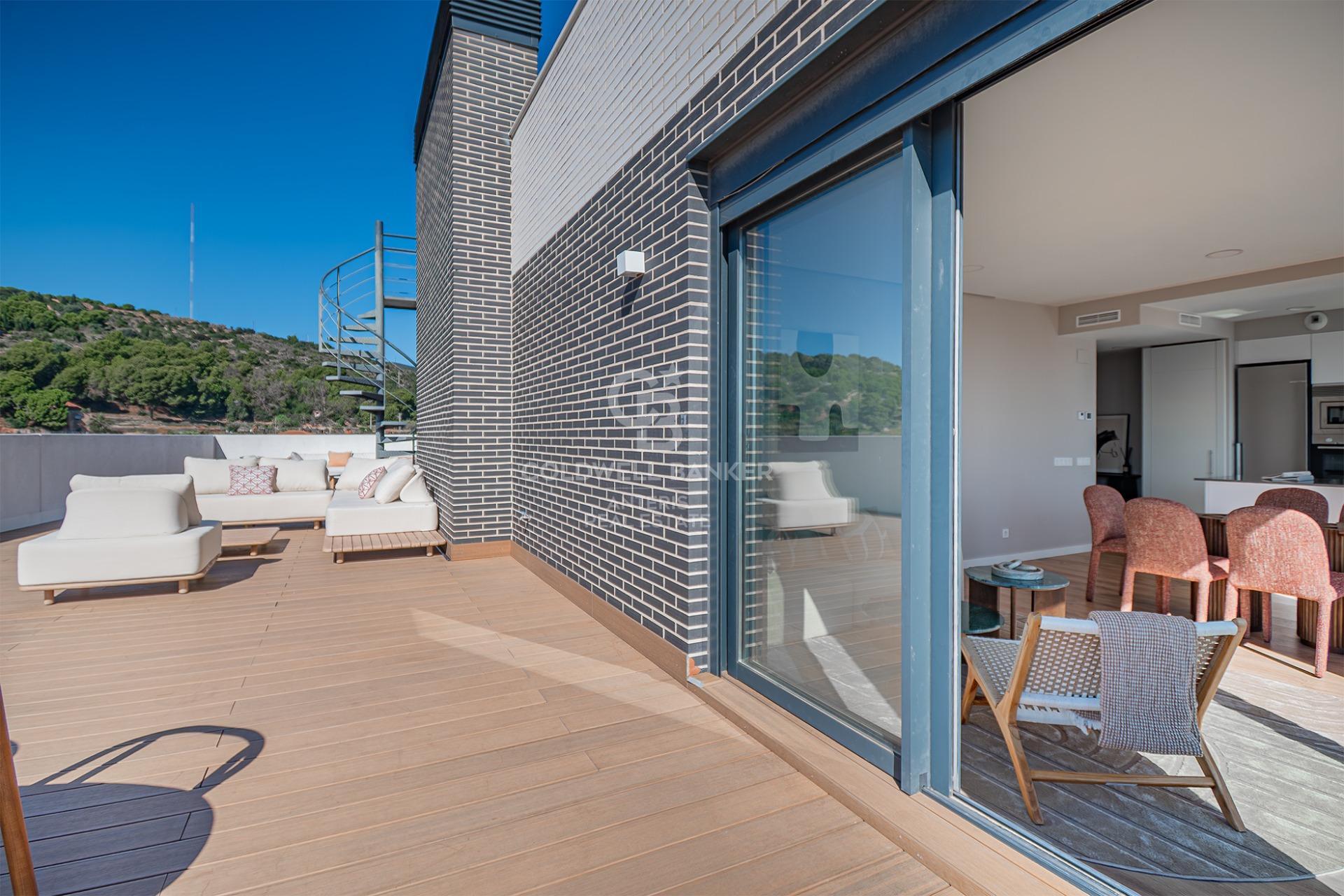 New development penthouse with two parking spaces, a storage room, and a communal area with a swimming pool